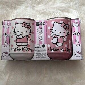 🆕 Hello Kitty Ceramic Tea Cup Set 12 Oz each Pink